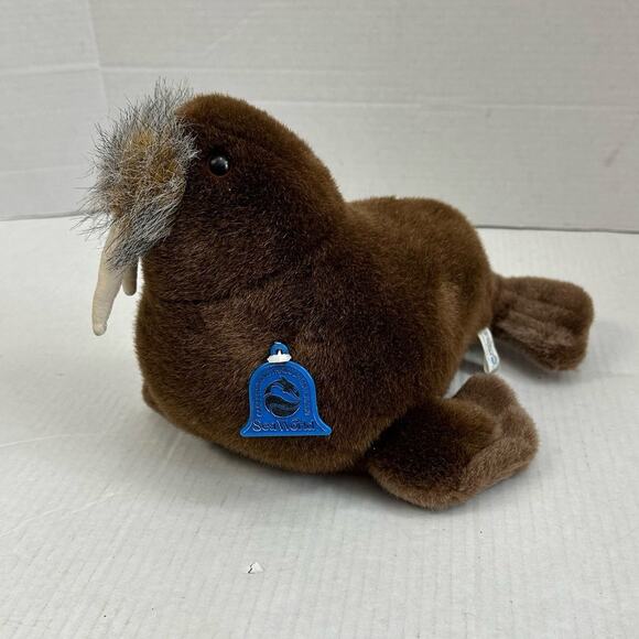 Vintage SeaWorld Walrus Stuffed Animal Plush Toy NWT - Picture 4 of 10